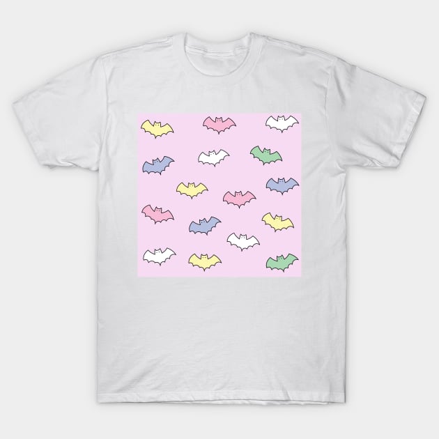 Colorful Bat pattern T-Shirt by SuperrSunday